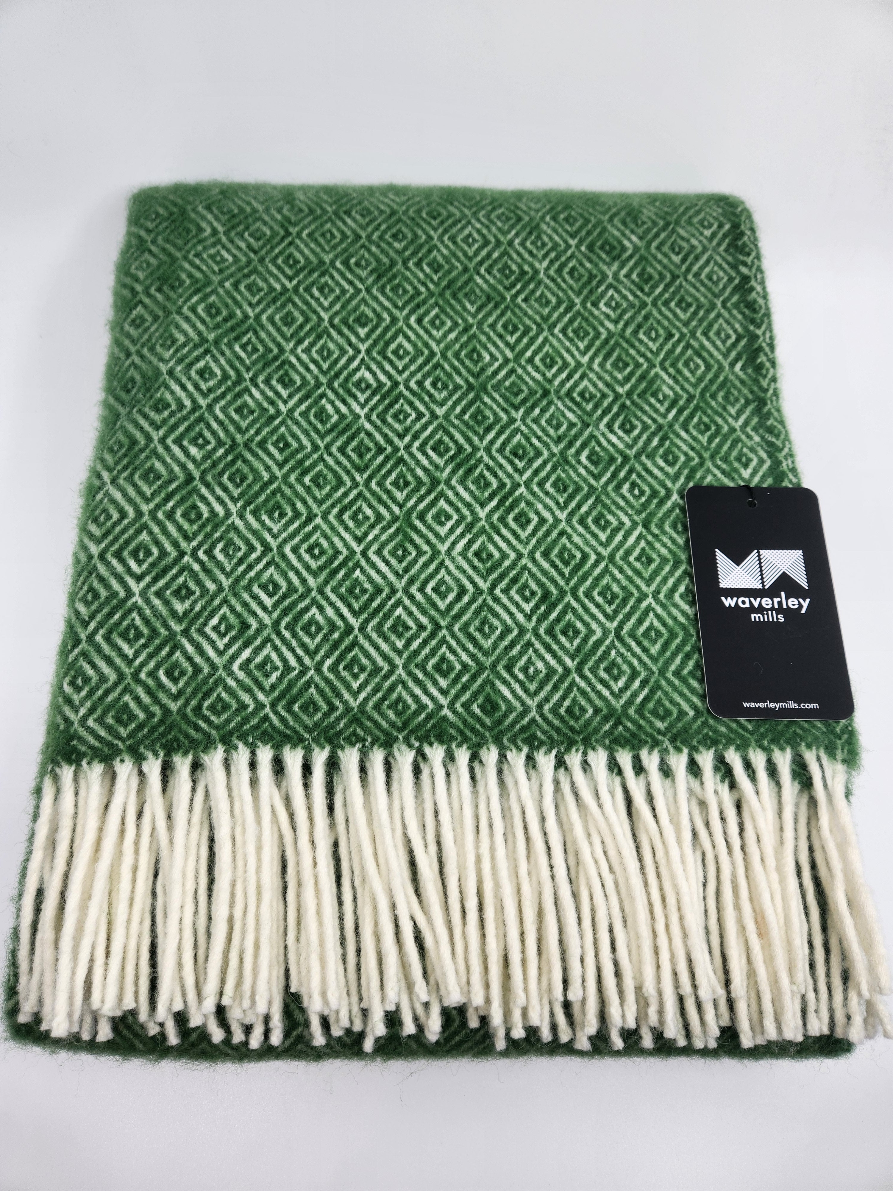 Merino Wool Throw - Green