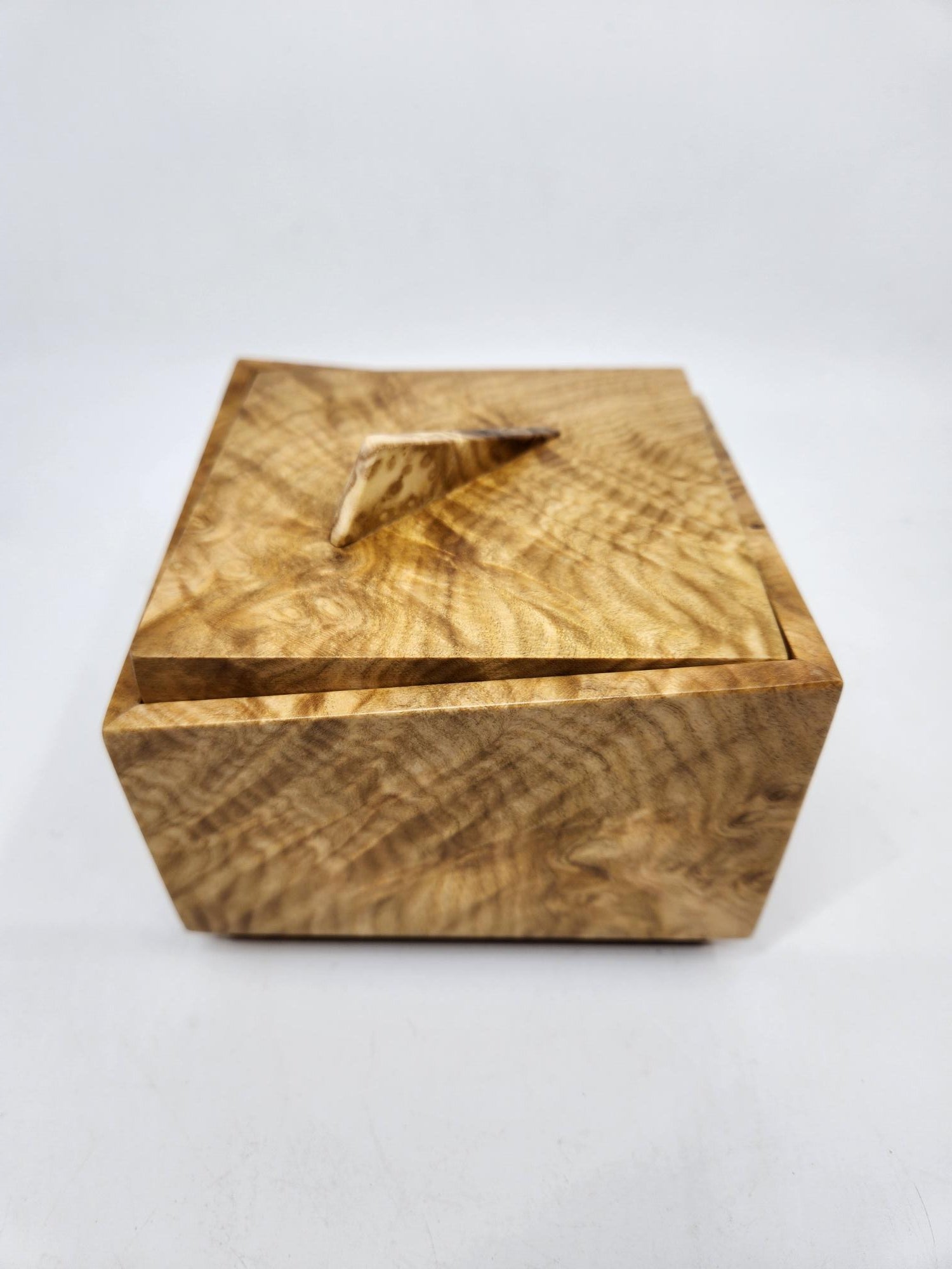 Burl Musk Timber Box with Angled Lid