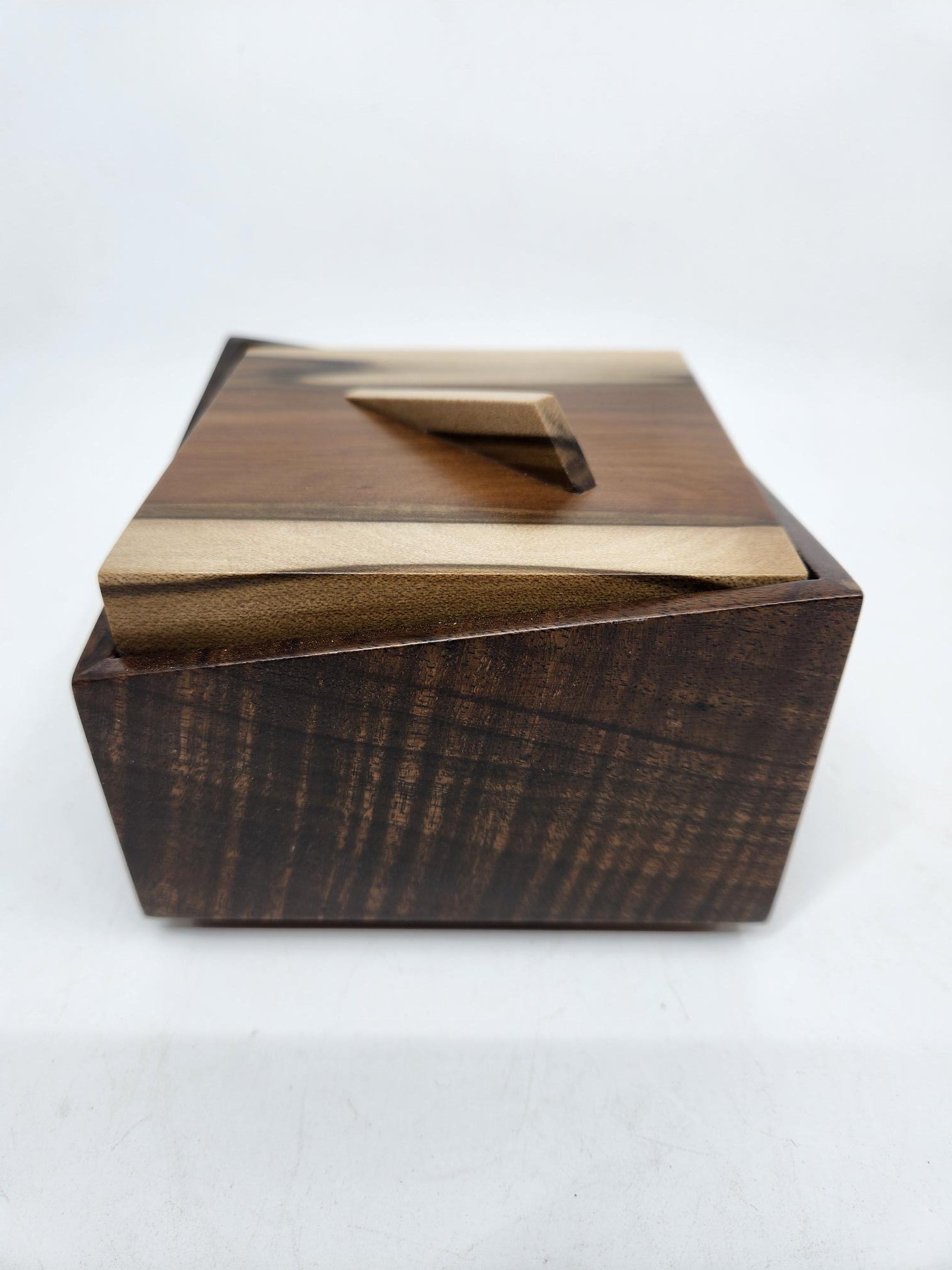Ancient Blackwood Box with Blackheart Sassafras Angled Lid