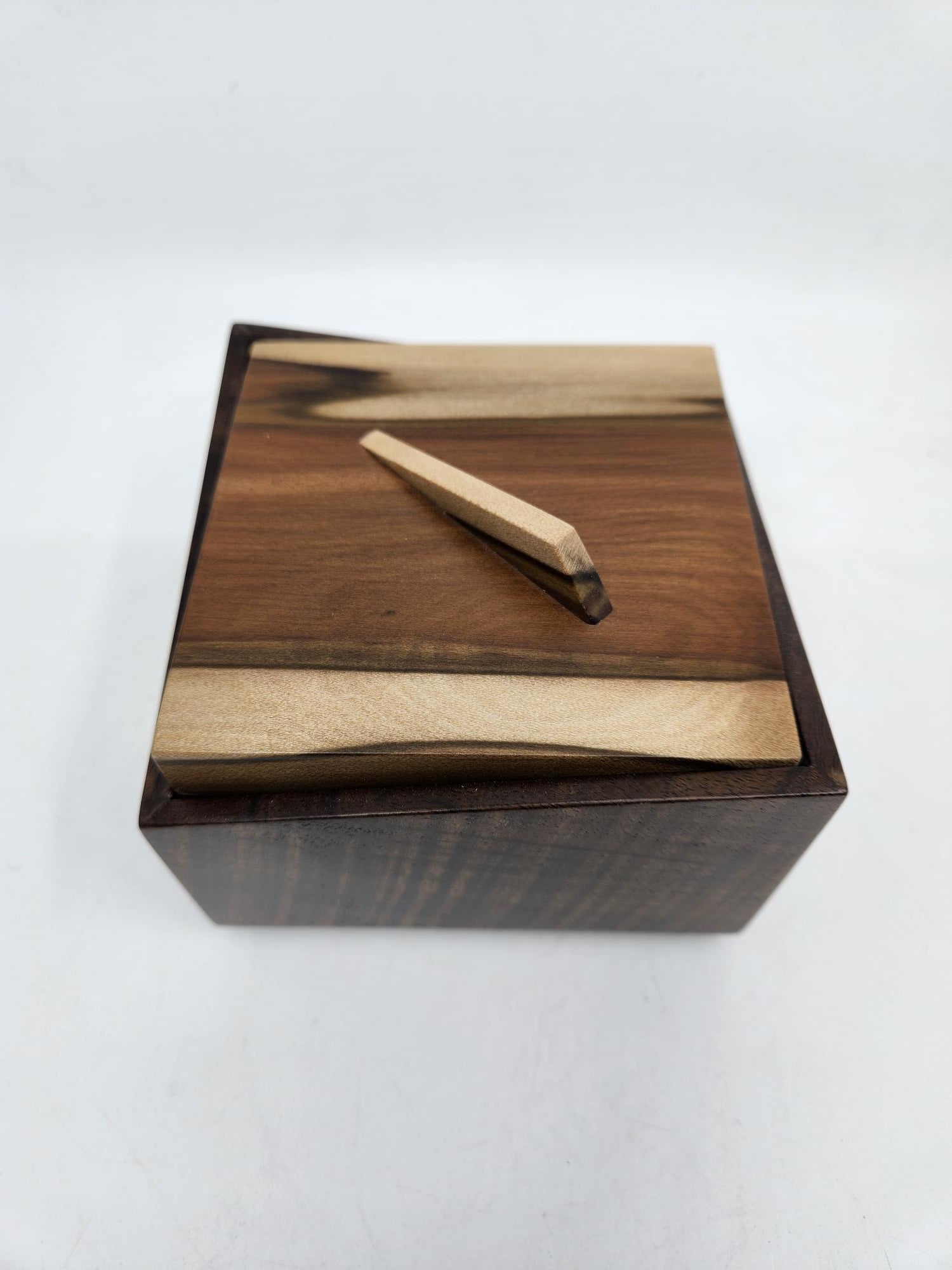 Ancient Blackwood Box with Blackheart Sassafras Angled Lid