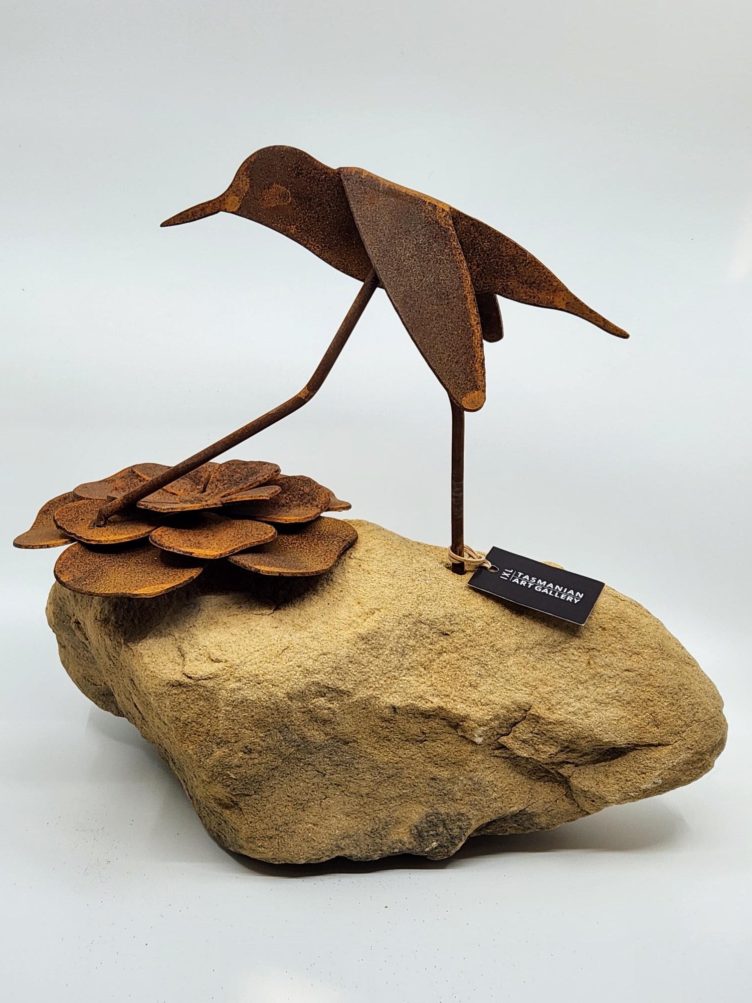 Mini Corten Steel Bird Sculpture