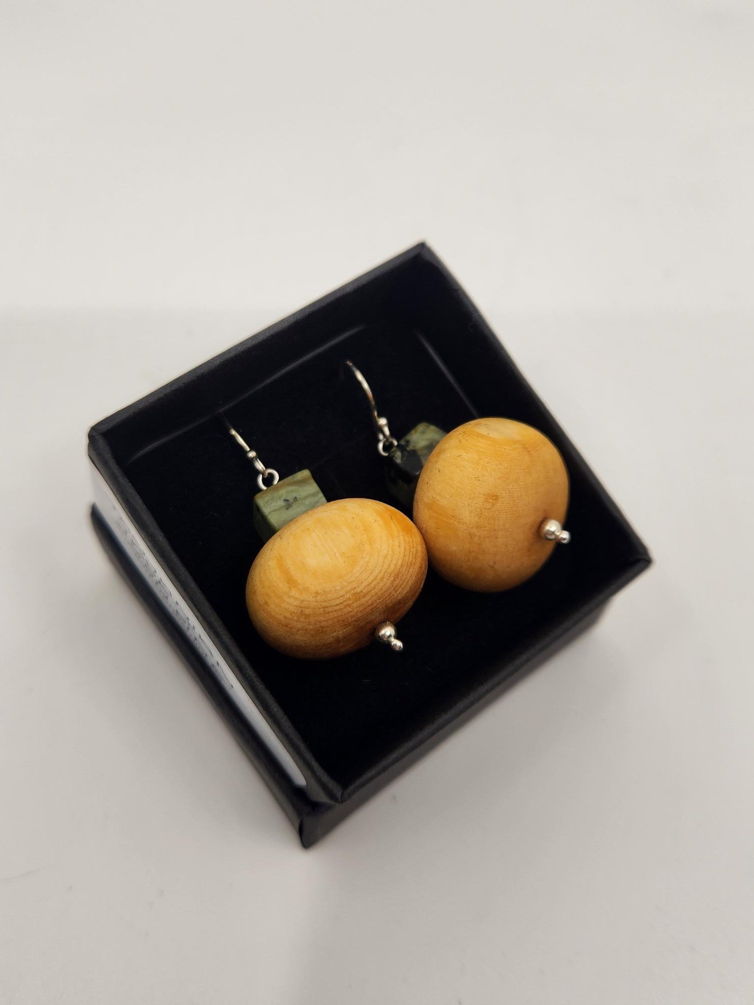 Tasmanian Jade and Huon Pine Earrings
