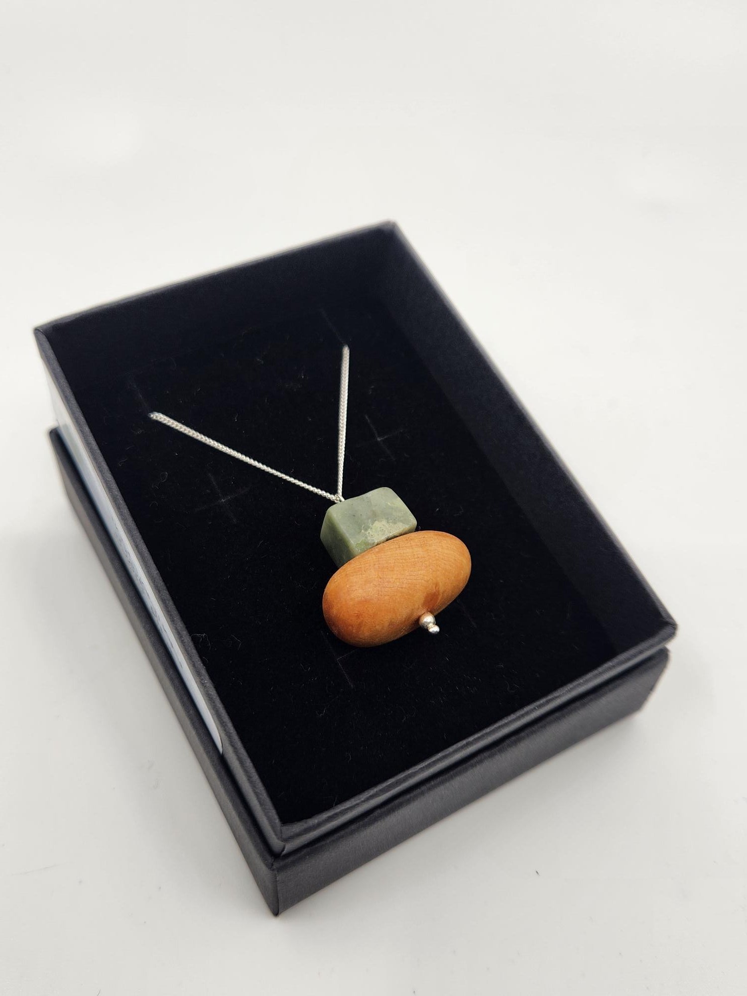 Tasmanian Jade and Huon Pine Necklace