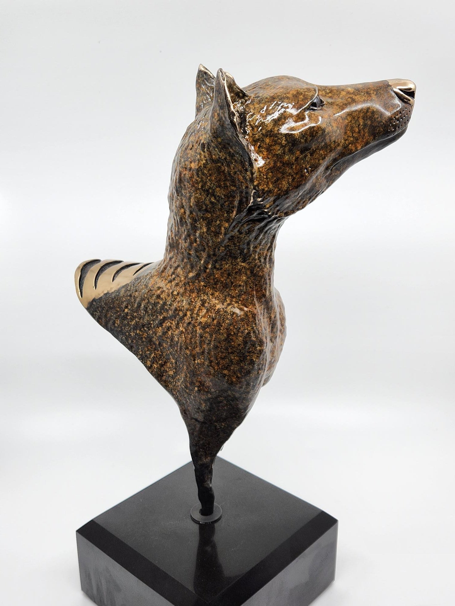 Thylacine Bust on Marble Base