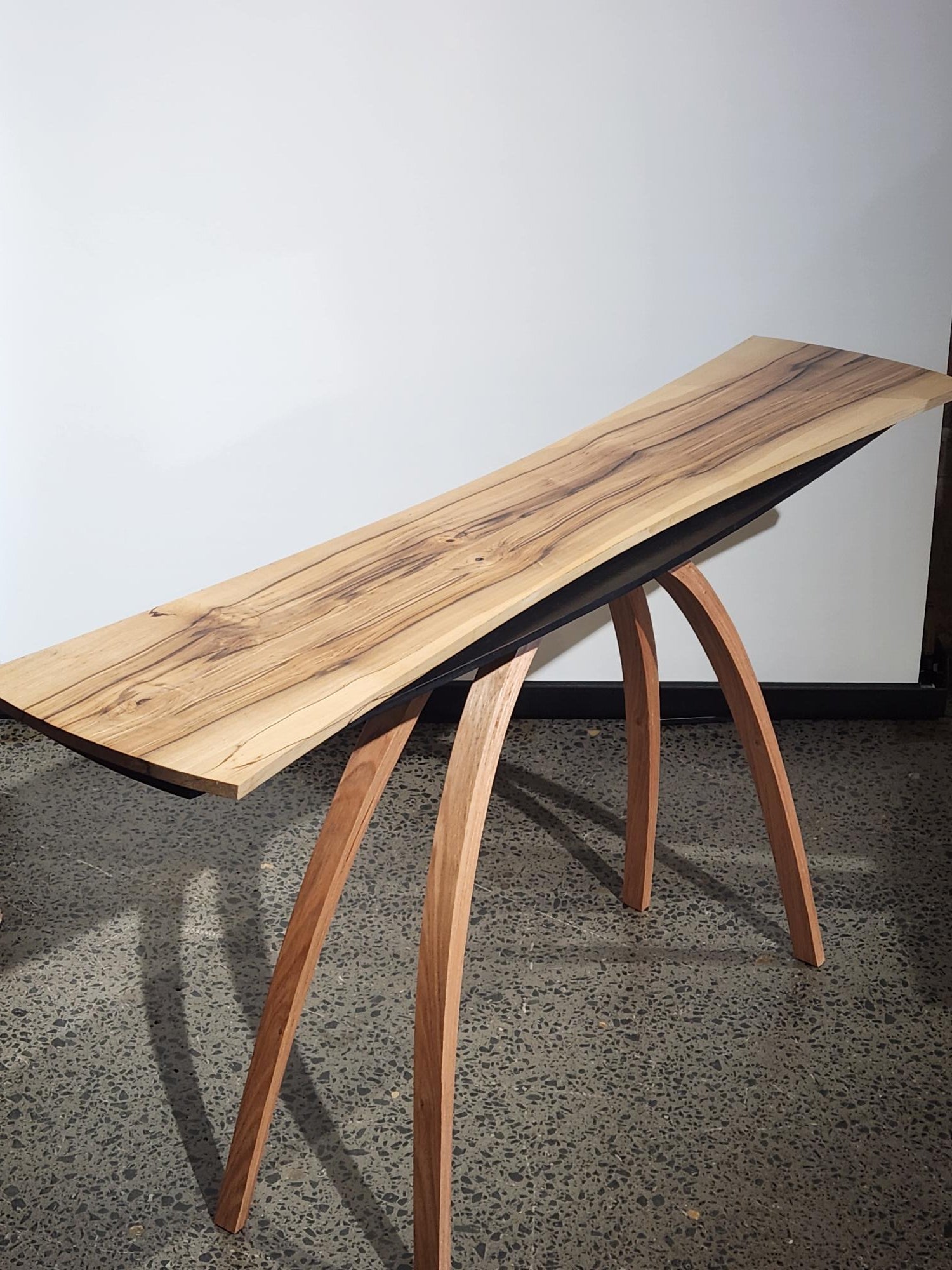 Arch Leg Hall Table - Blackheart Sassafras and Tas Oak