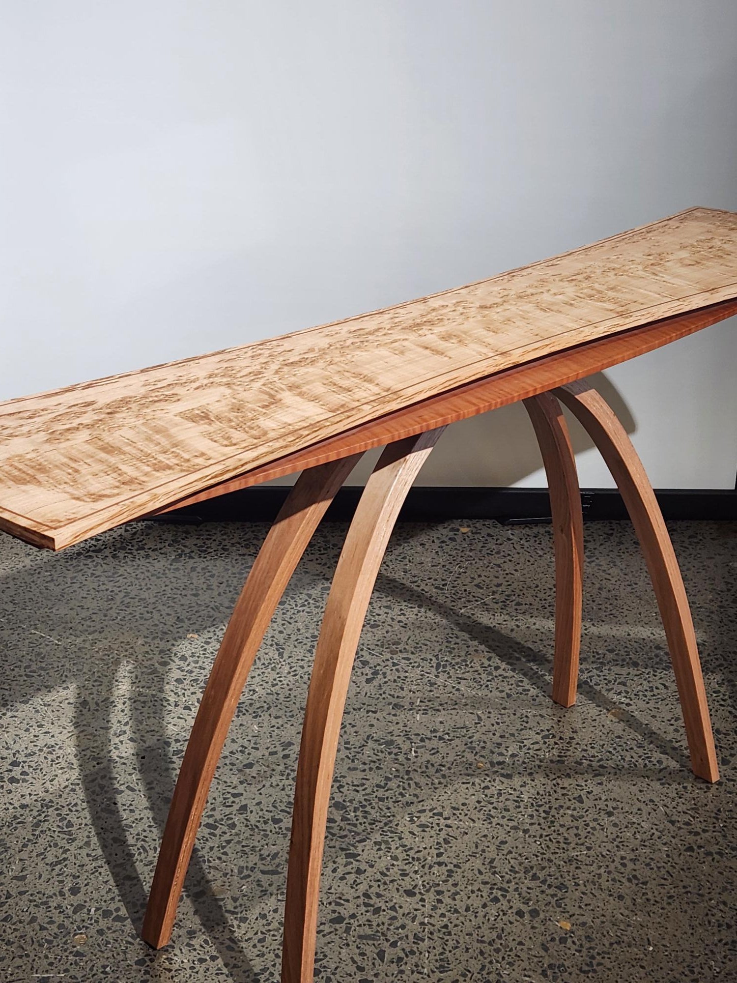 Arch Leg Hall Table - Eucalyptus, Myrtle and Tas Oak