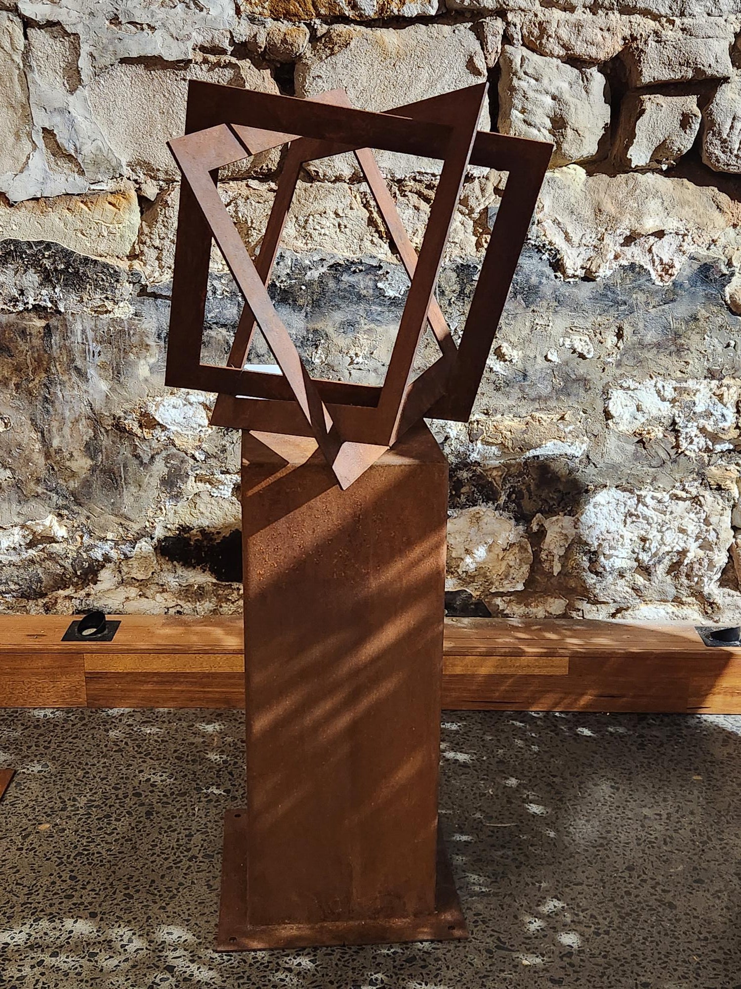 Trio of Squares on Plinth