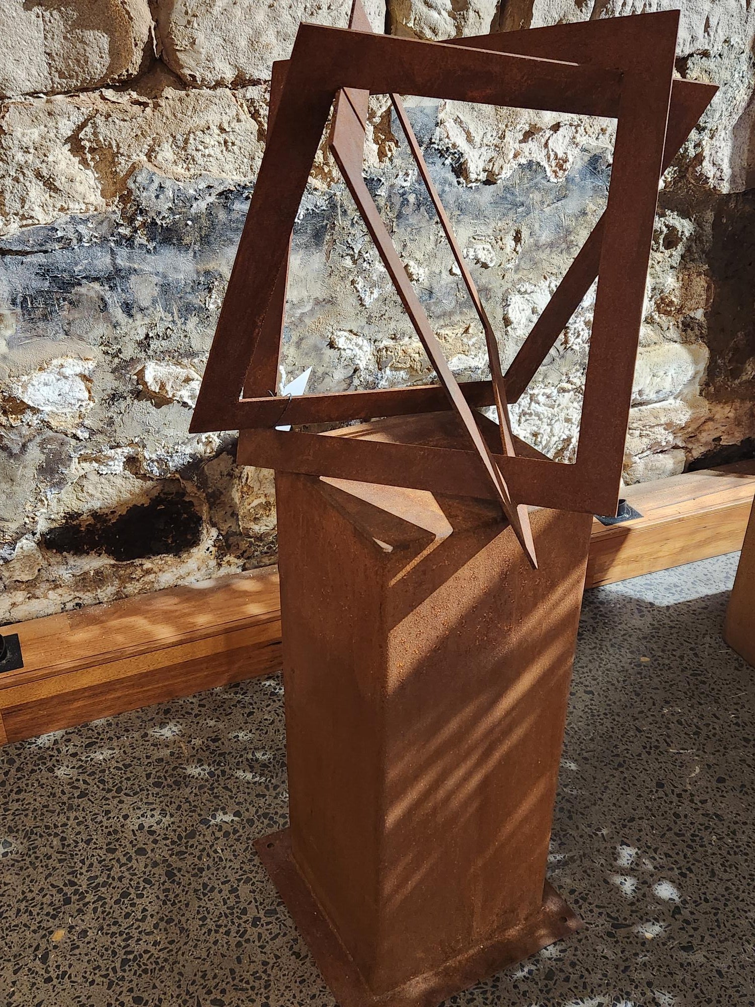 Trio of Squares on Plinth