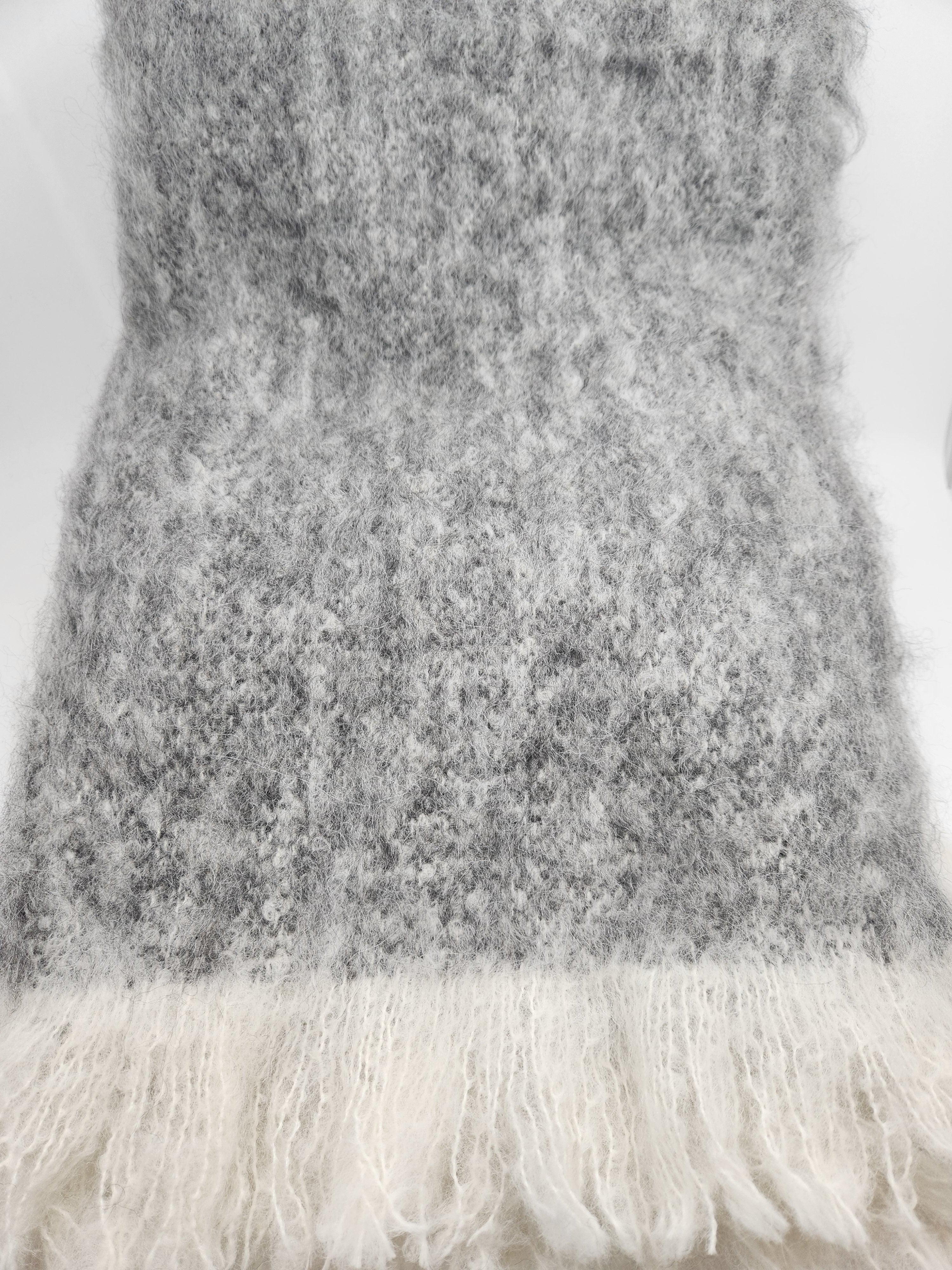Luxe Tasmanian Alpaca Wool Throw - Silver Grey
