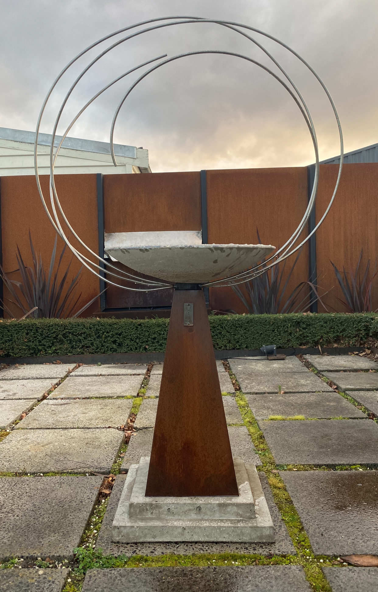 Birdbath Steel Circles