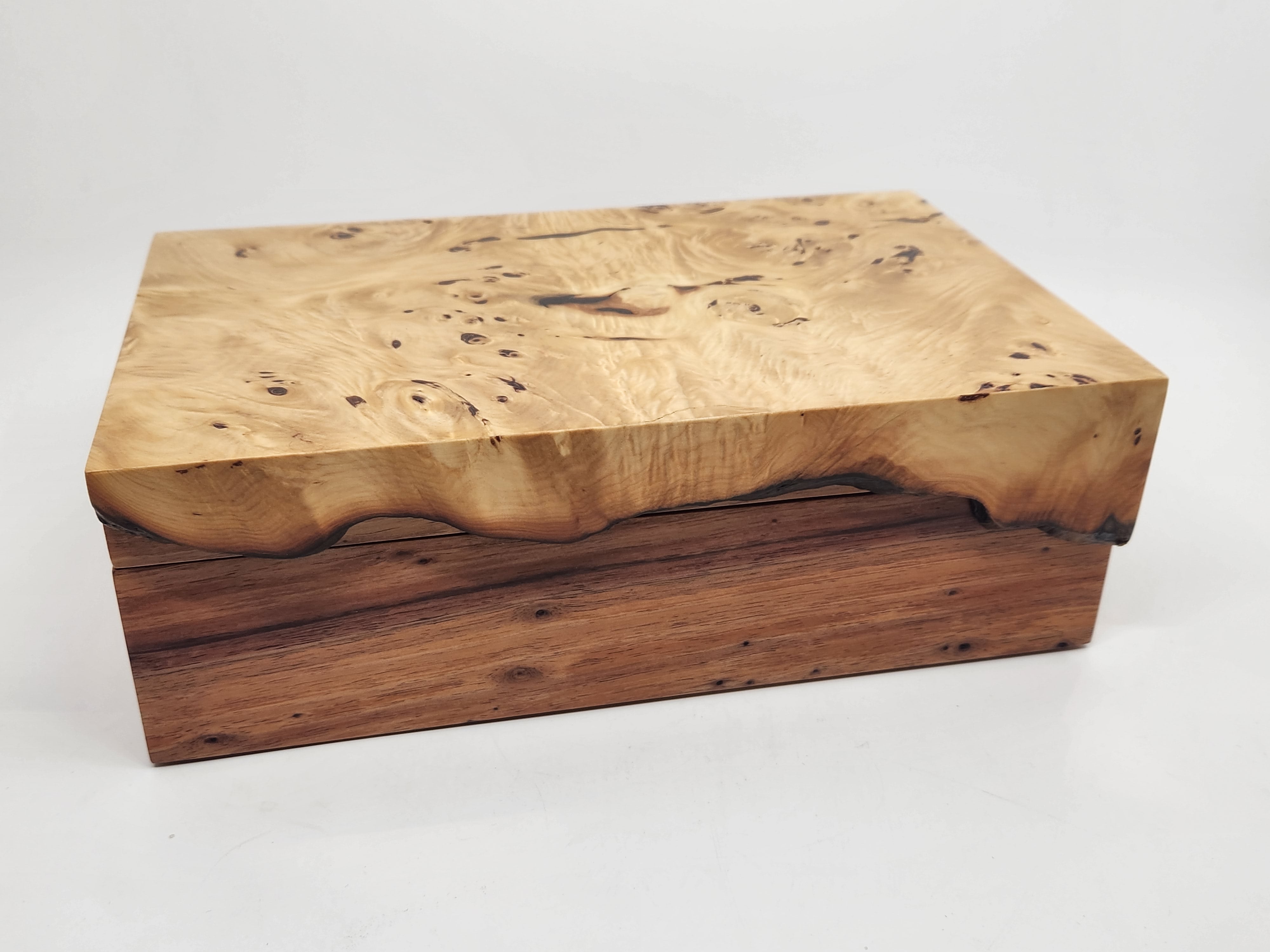 Huon Pine Burl and Birdseye Blackwood Box