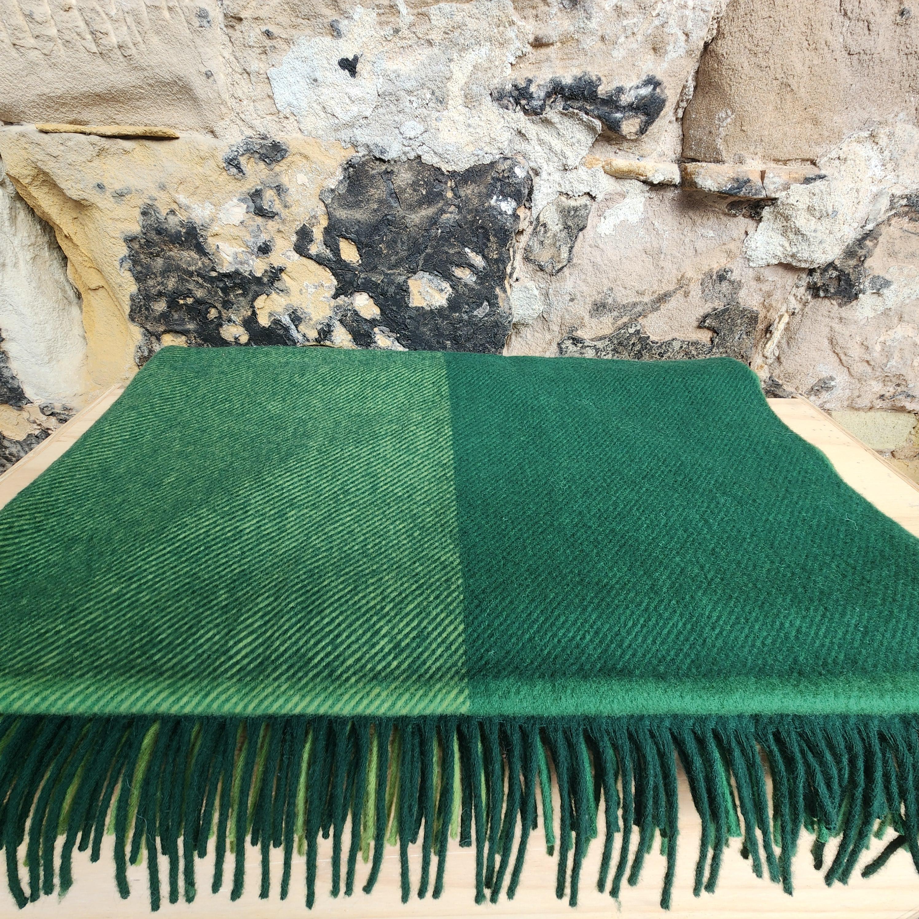 Merino Wool Gem Throw - Forest