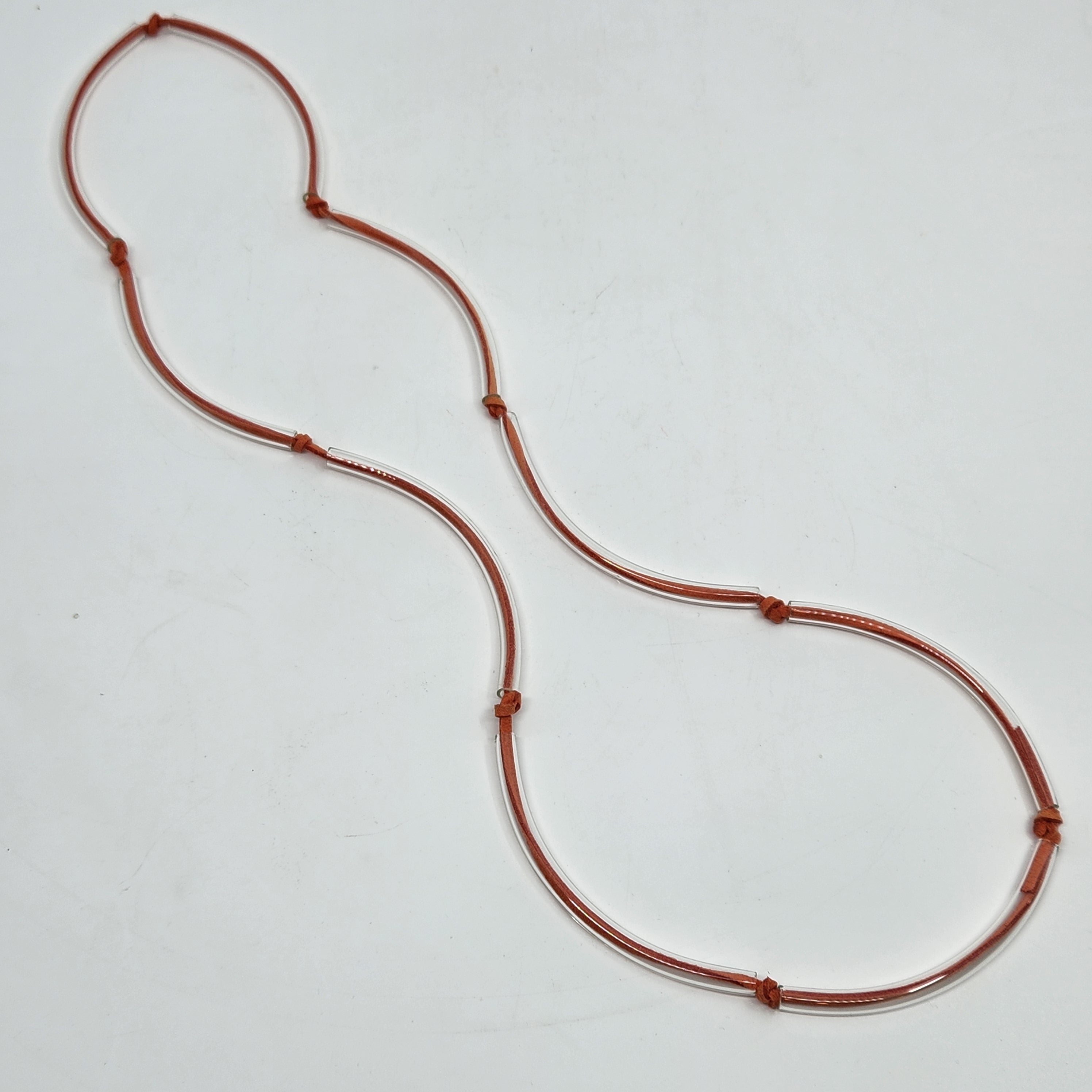 Glass Tube Single Strand Necklace