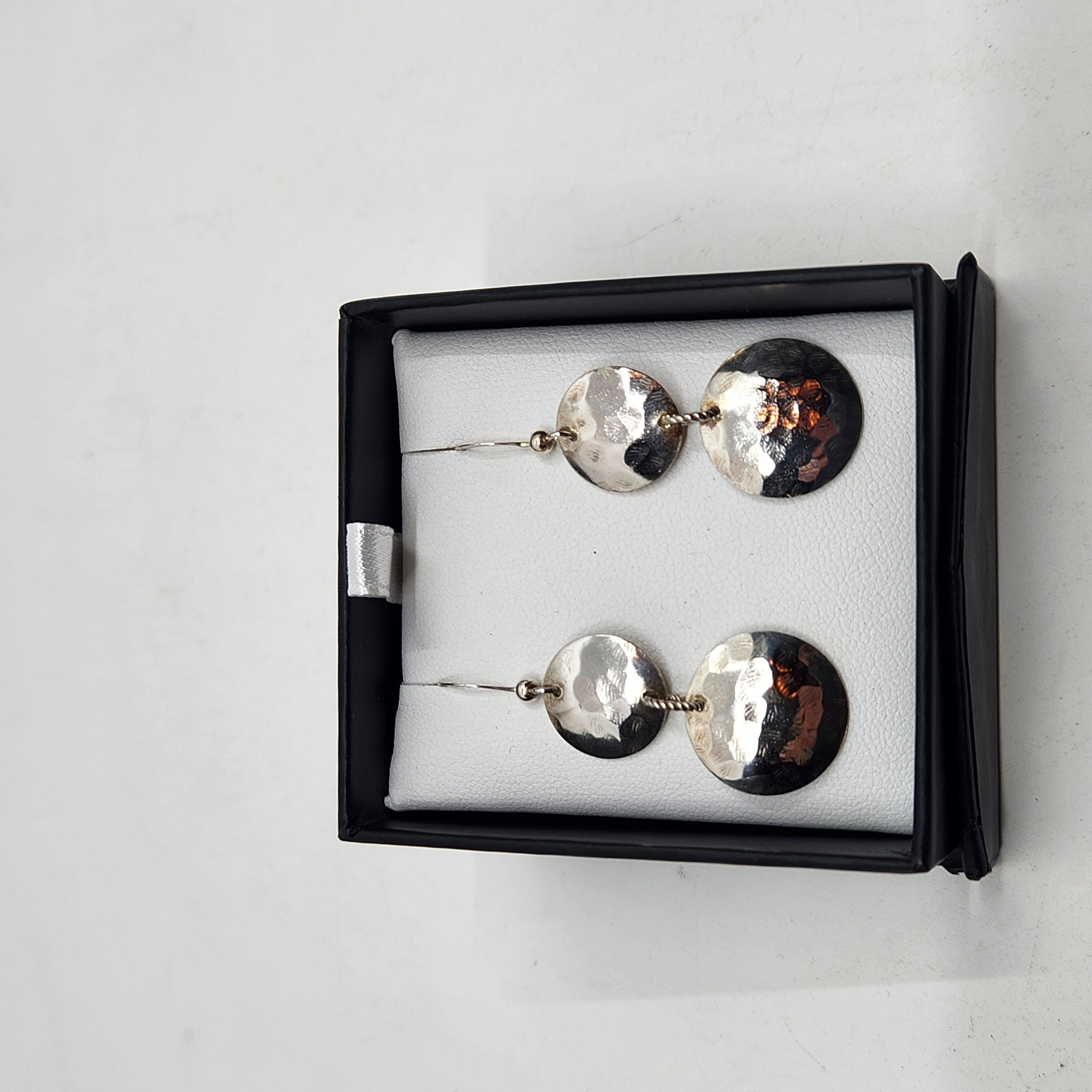 Double Beaten Dome Earring