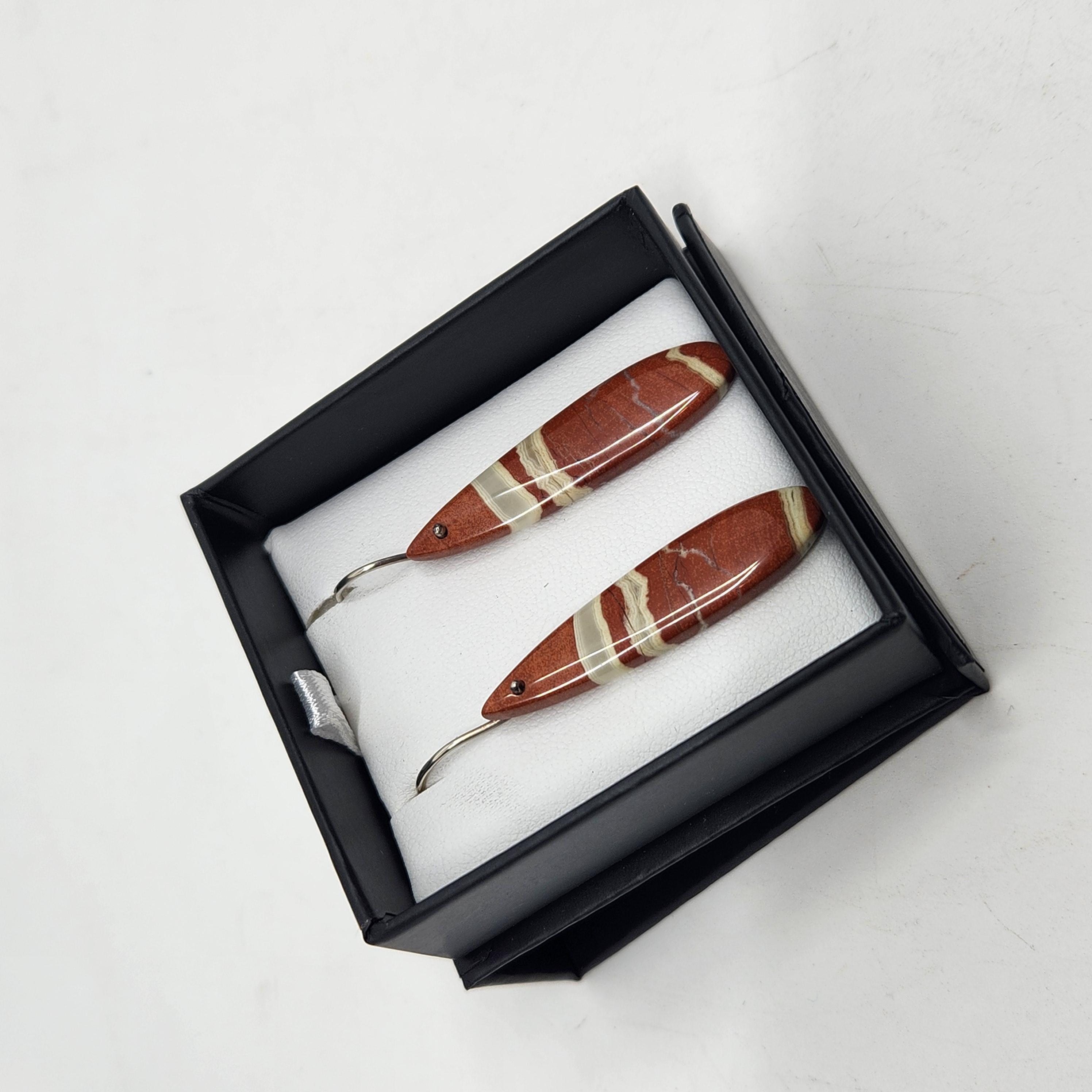 Red Creek Jasper & Silver Earring