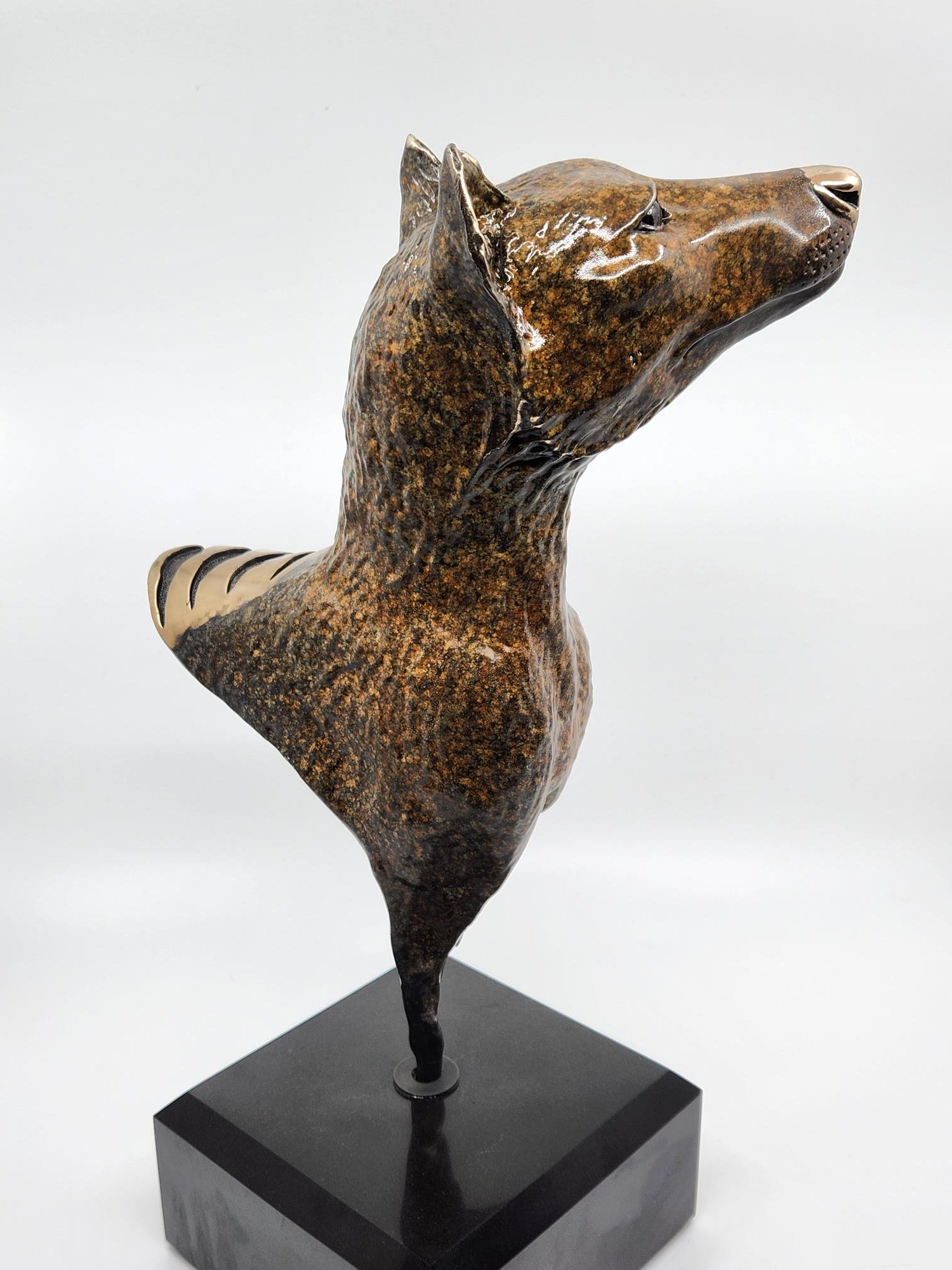 Thylacine Bust on Marble Base