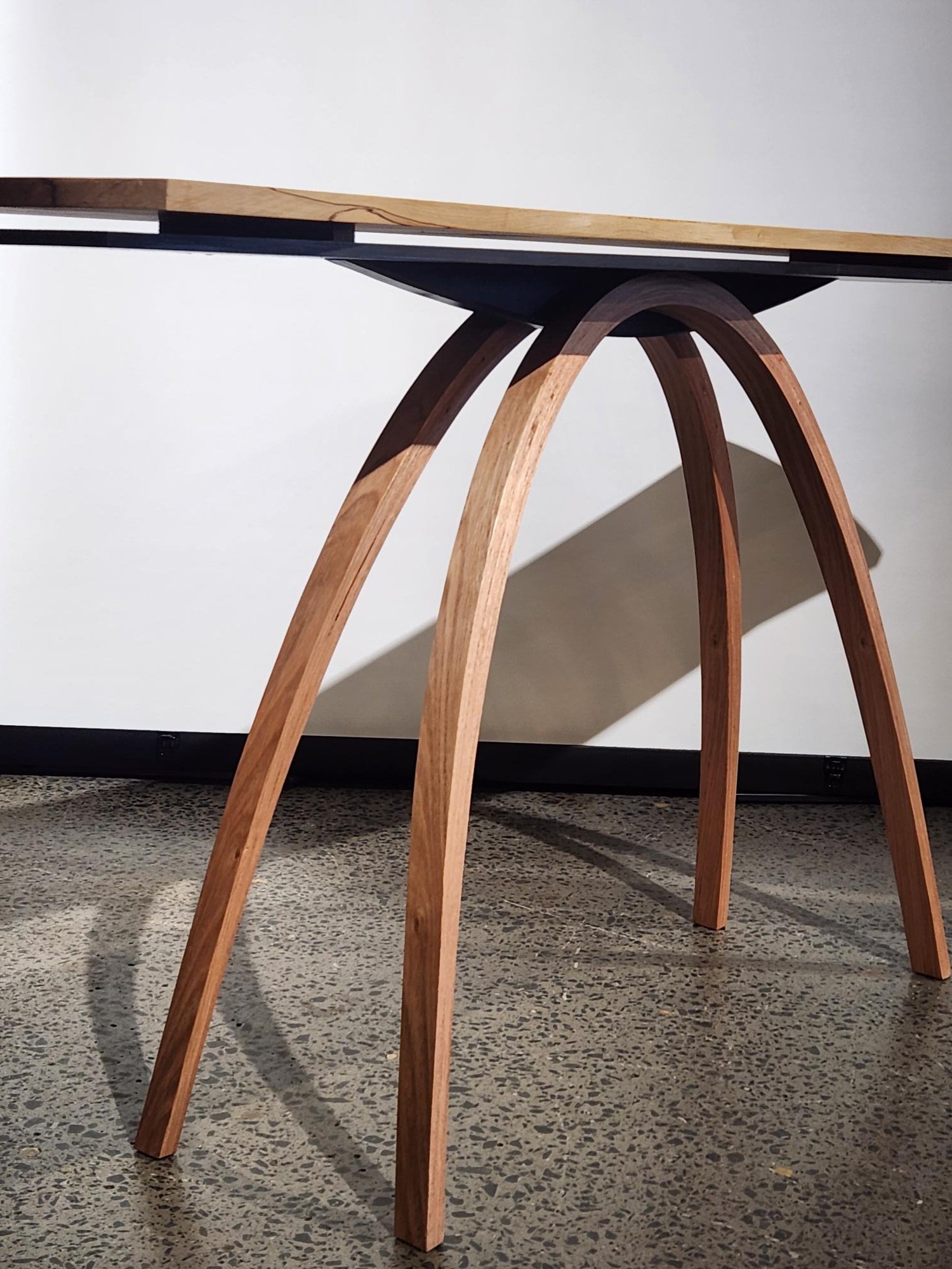 Arch Leg Hall Table - Blackheart Sassafras and Tas Oak