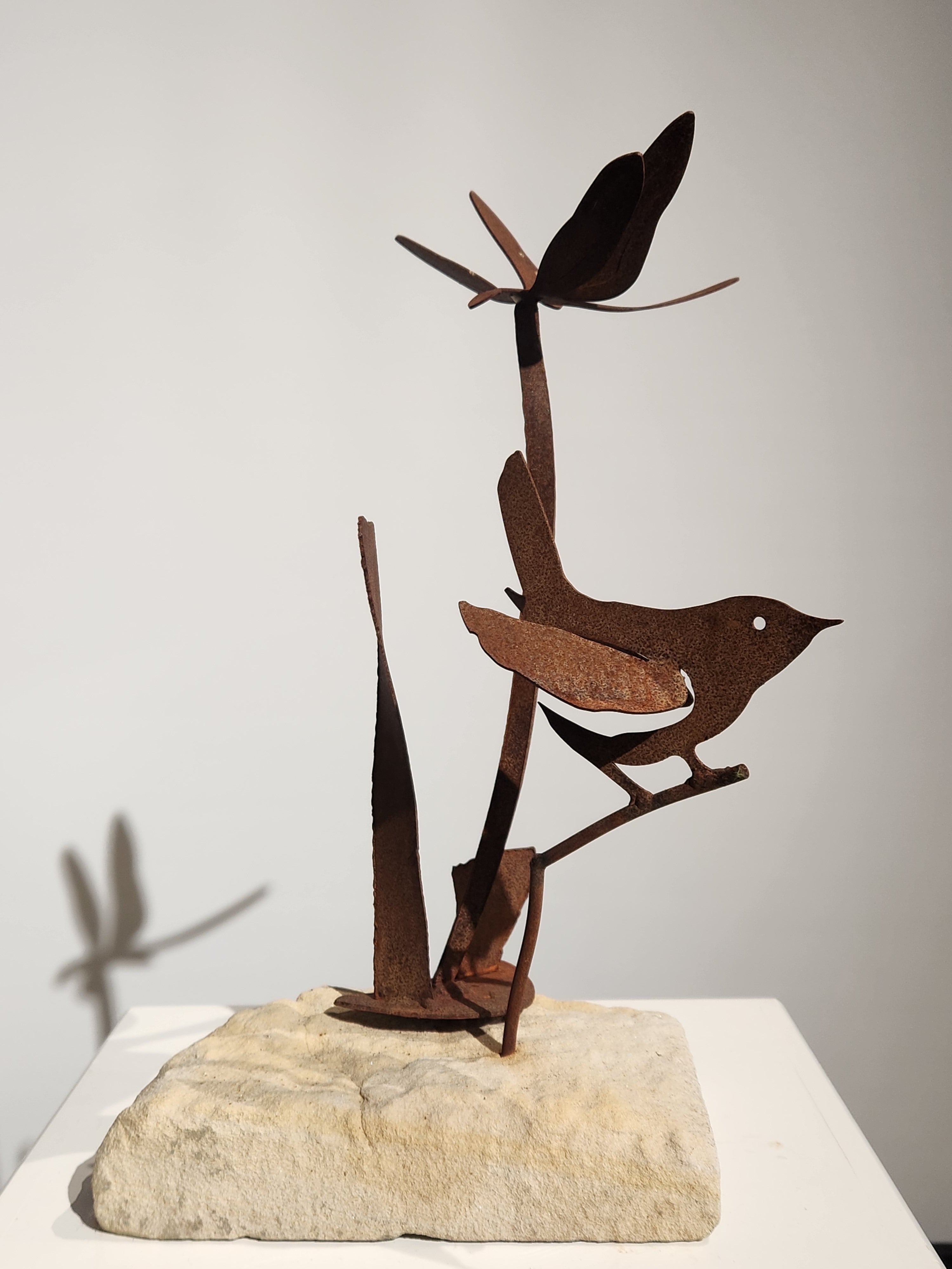 Mini Corten Steel Bird Sculpture