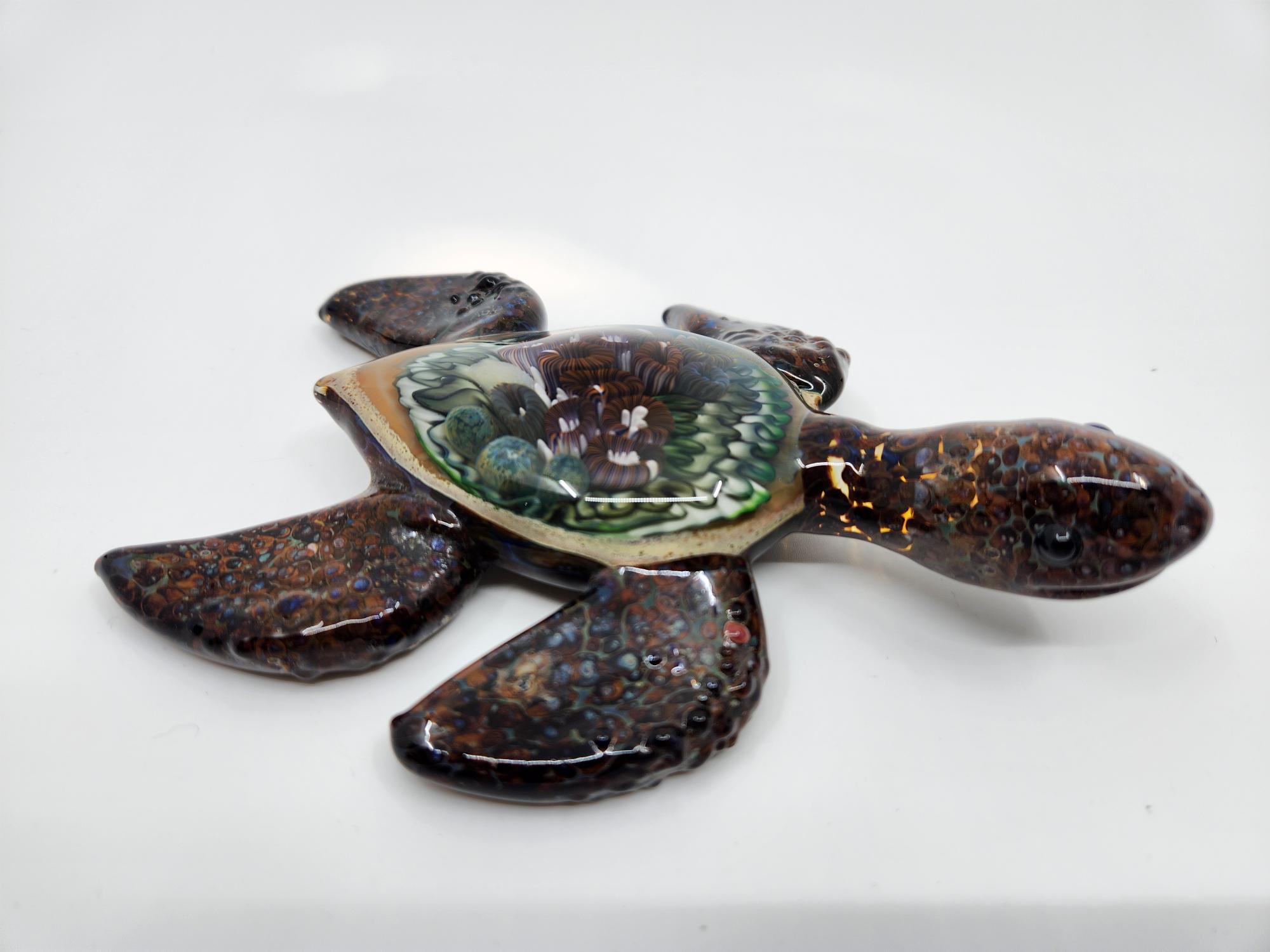 Art Glass Turtle - Dark Brown