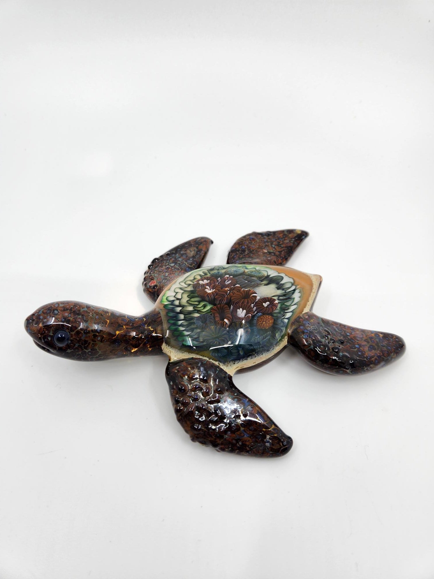 Art Glass Turtle - Dark Brown