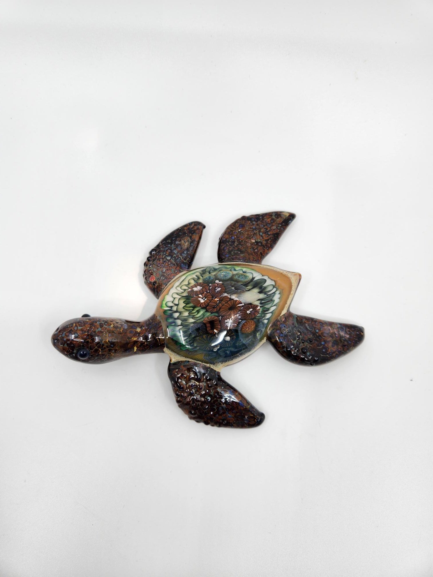 Art Glass Turtle - Dark Brown