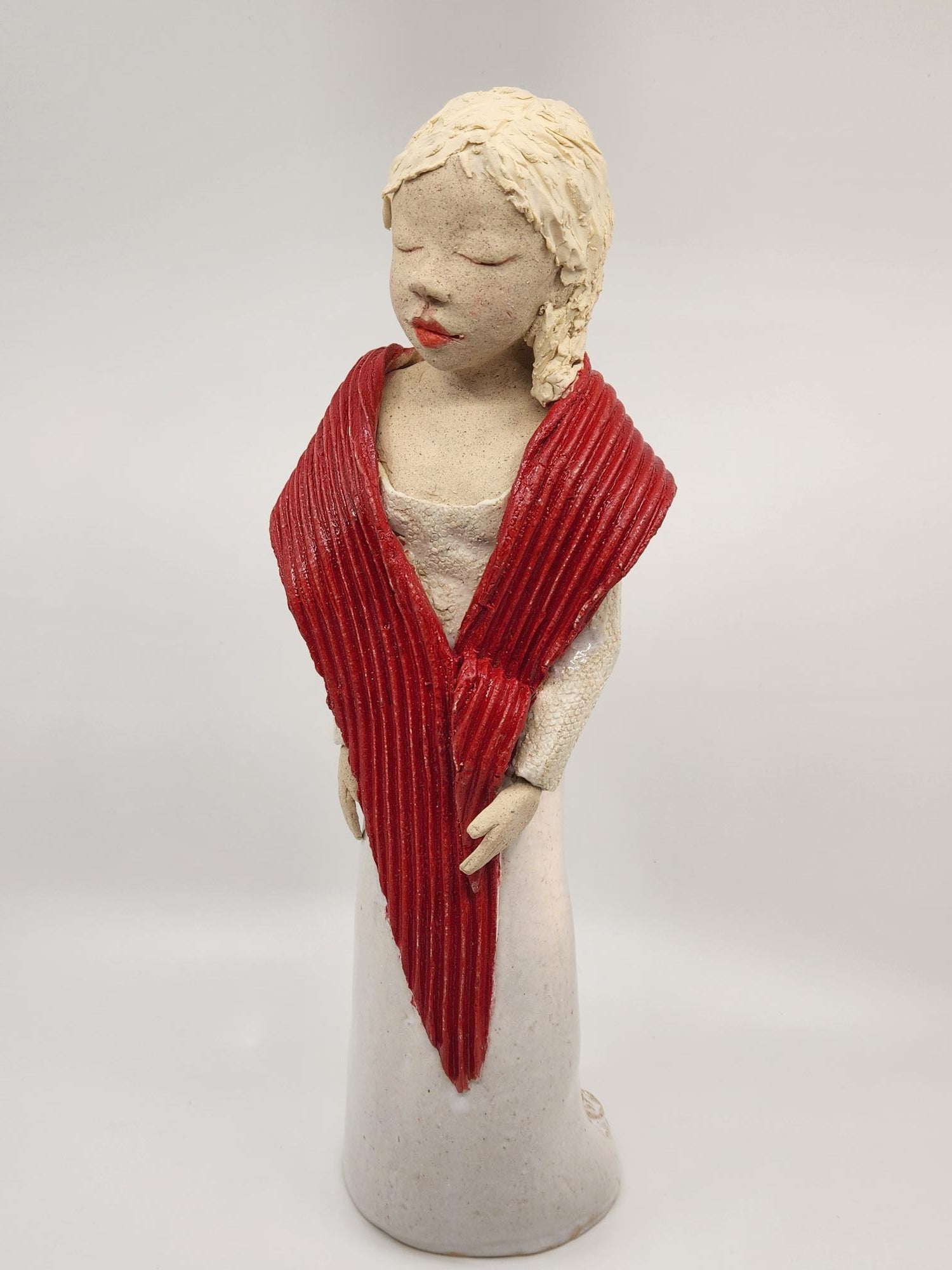 Lady With Red Shawl
