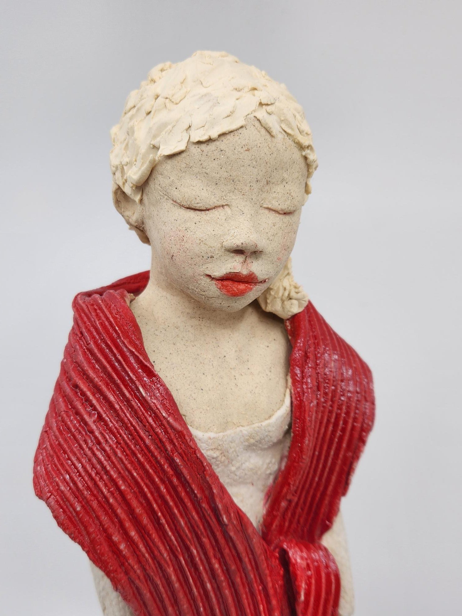 Lady With Red Shawl