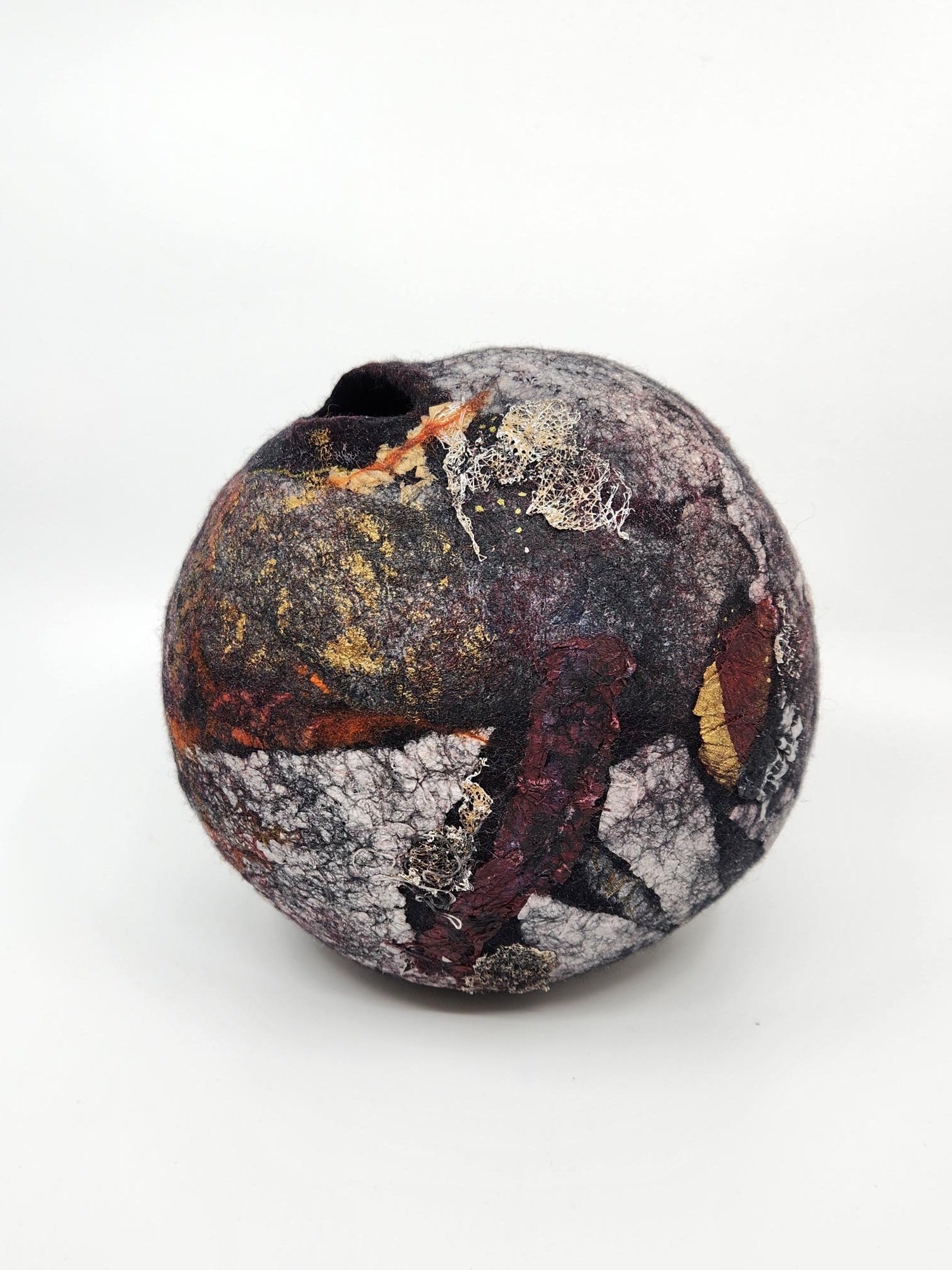Treasures of the Earth - Hand-Felted Fibre Vessel