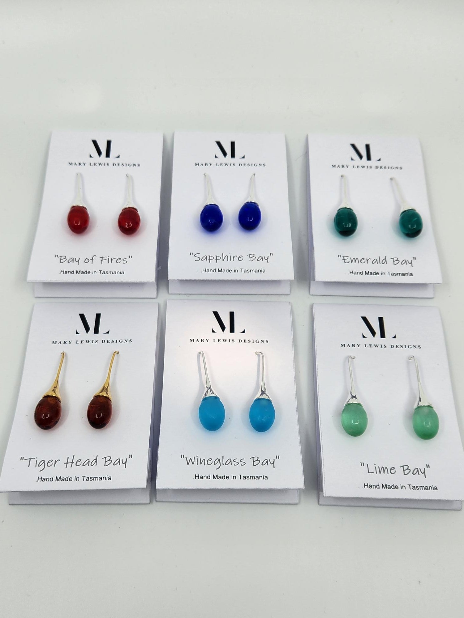 Glass Teardrop Earrings