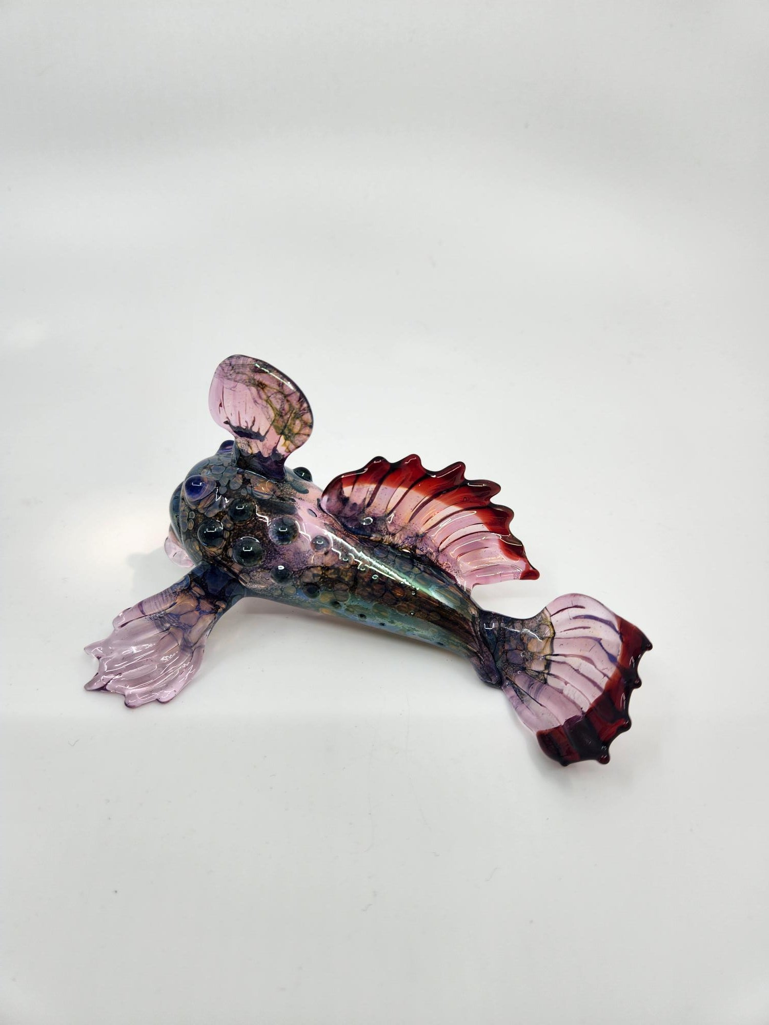 Pink & Blue Glass Handfish
