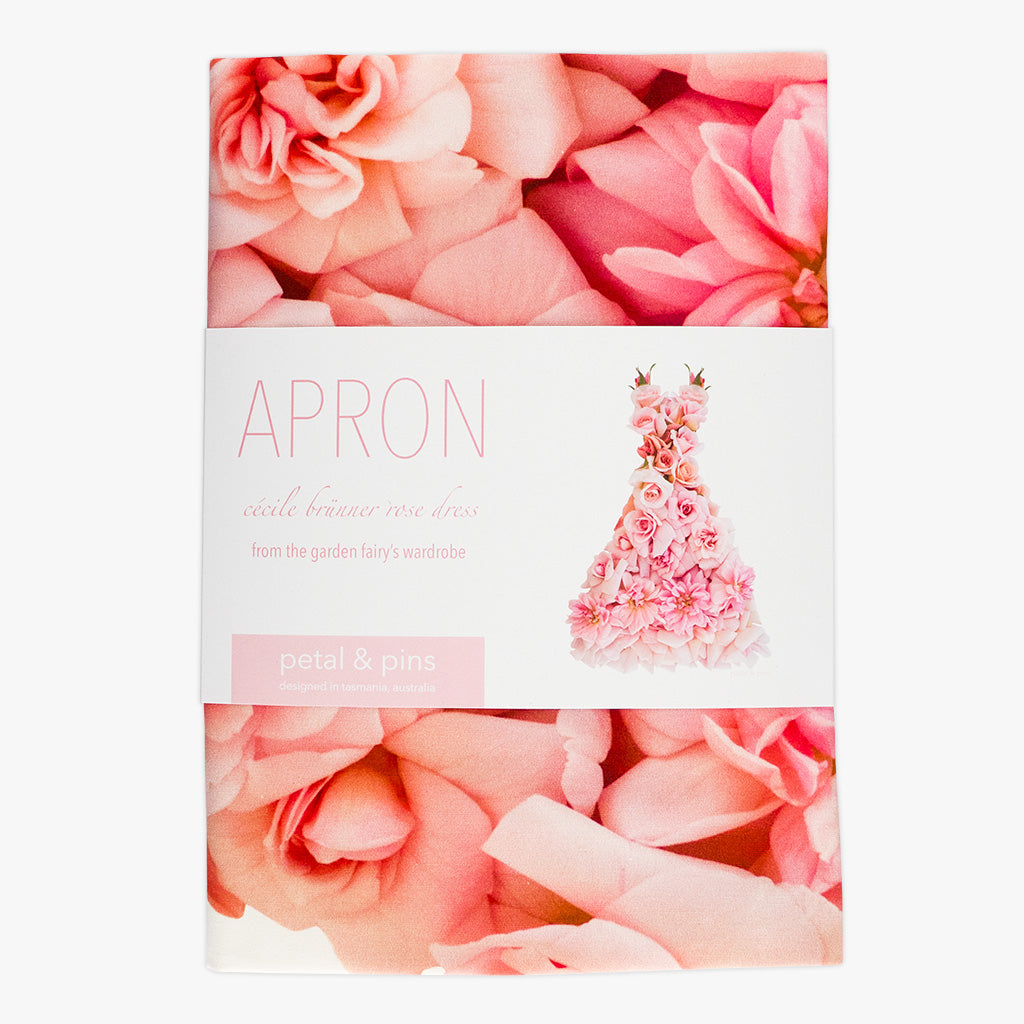 Botanical Couture Apron - Cécile Brünner Rose