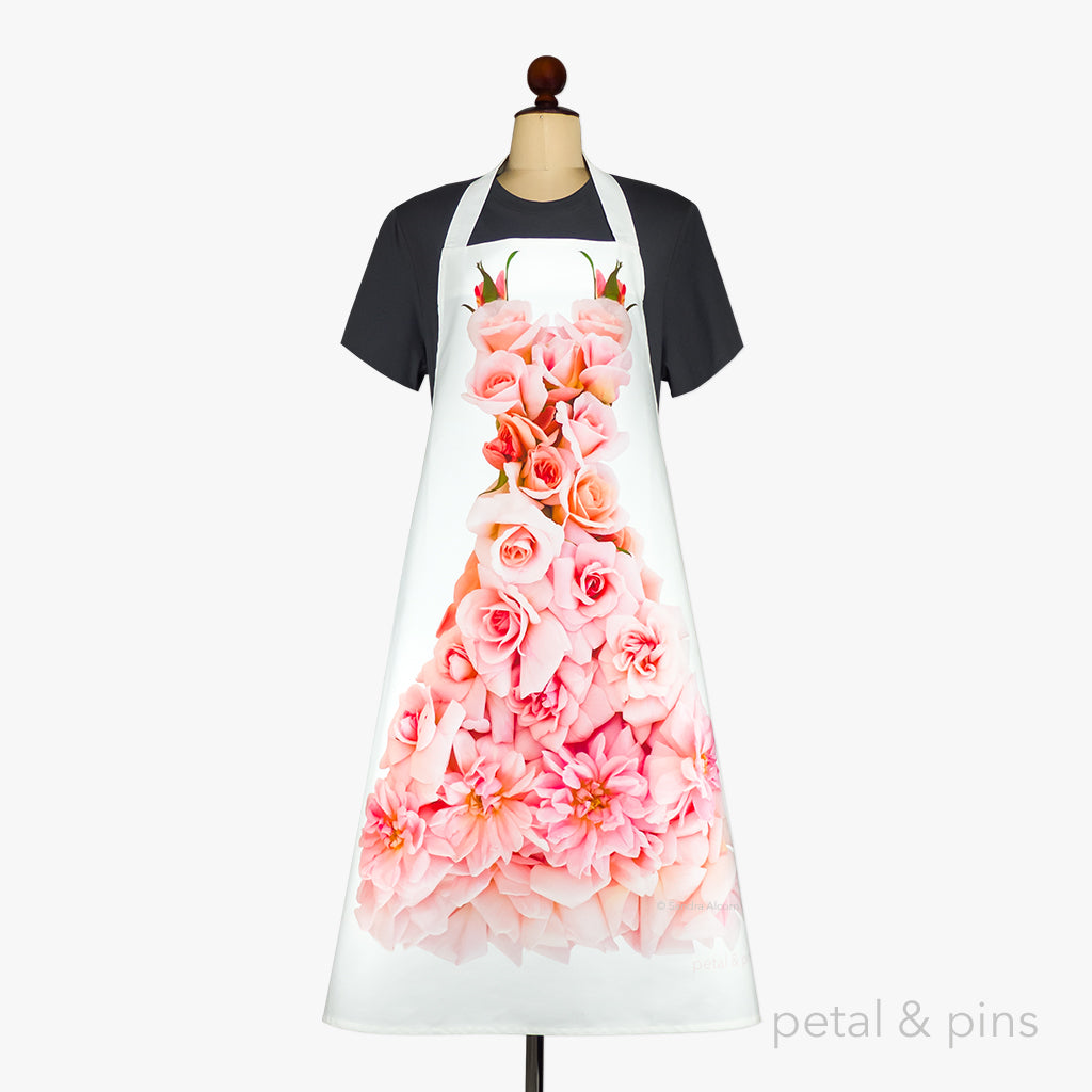 Botanical Couture Apron - Cécile Brünner Rose