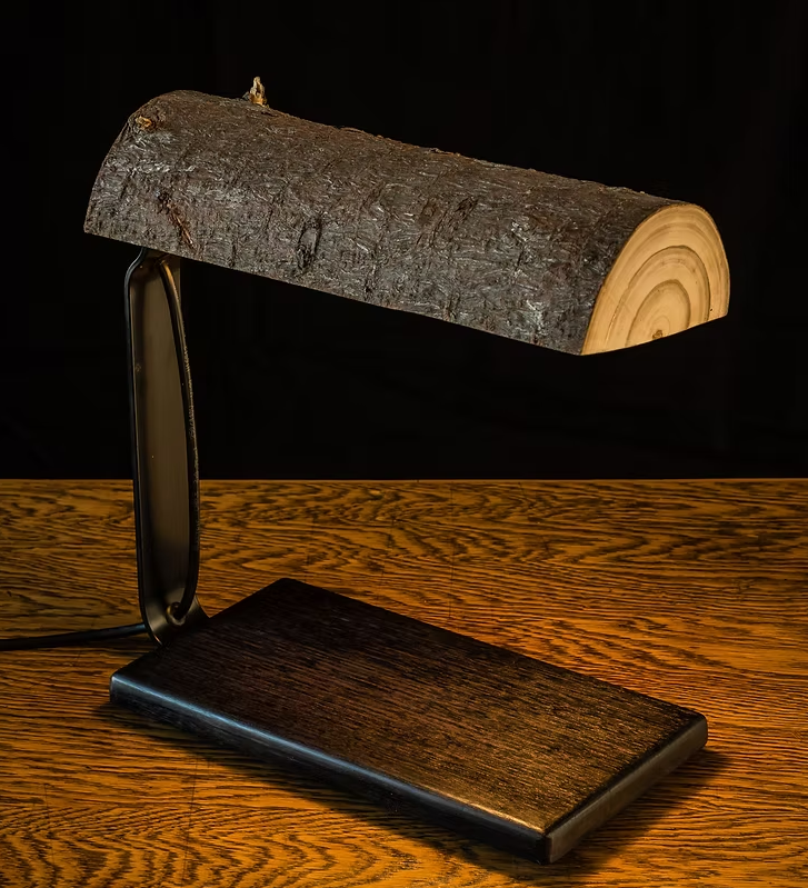 Bankers Log Lamp