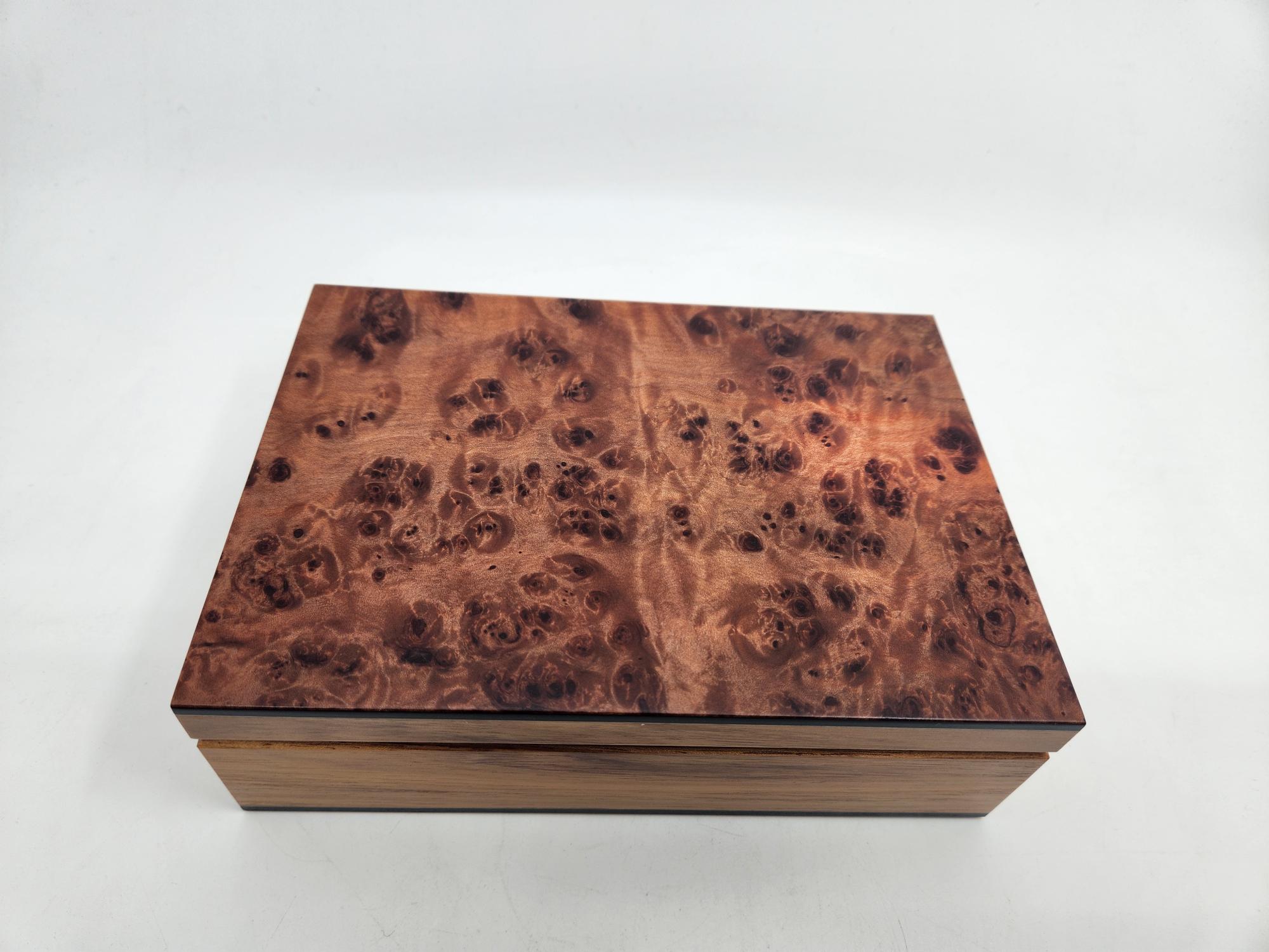 Burl Myrtle & Blackwood Timber Box - Small