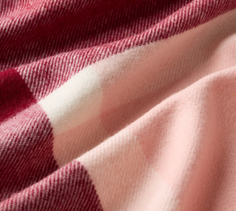 Extra Large Merino Wool Throw - Burgundy