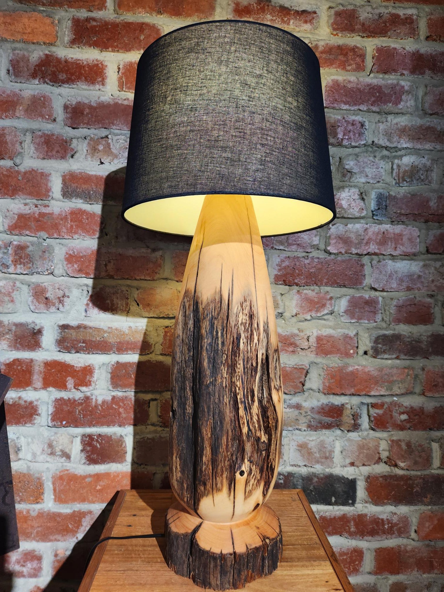 Huon Pine Natural Edge Table Lamp