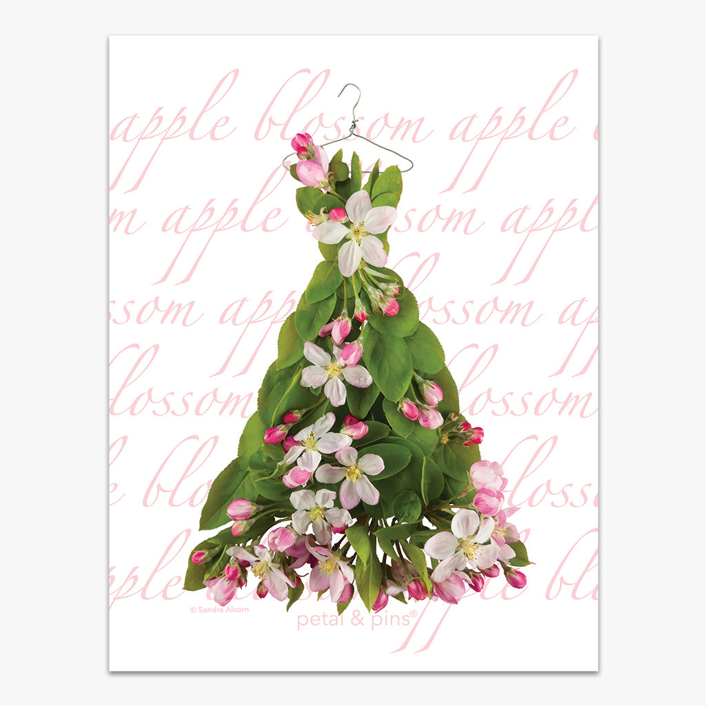 Pure Linen Tea Towel - Apple Blossom Dress