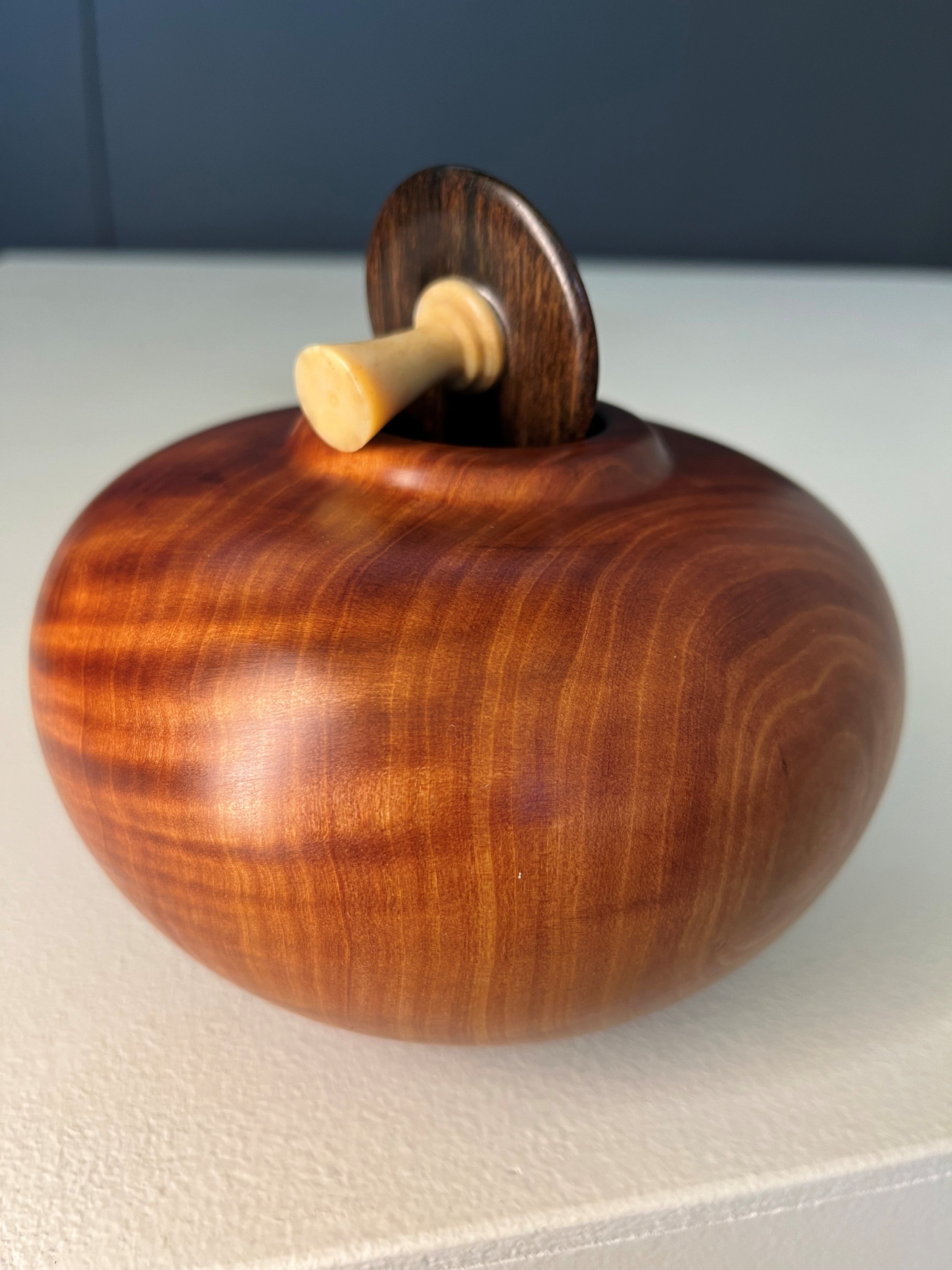 Cherry Vessel with Ebony Lid