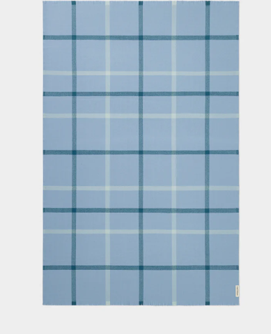 Summer Plaid Merino Wool Throw