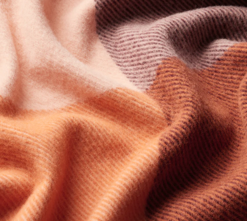 Merino Wool Gem Throw in Sunstone