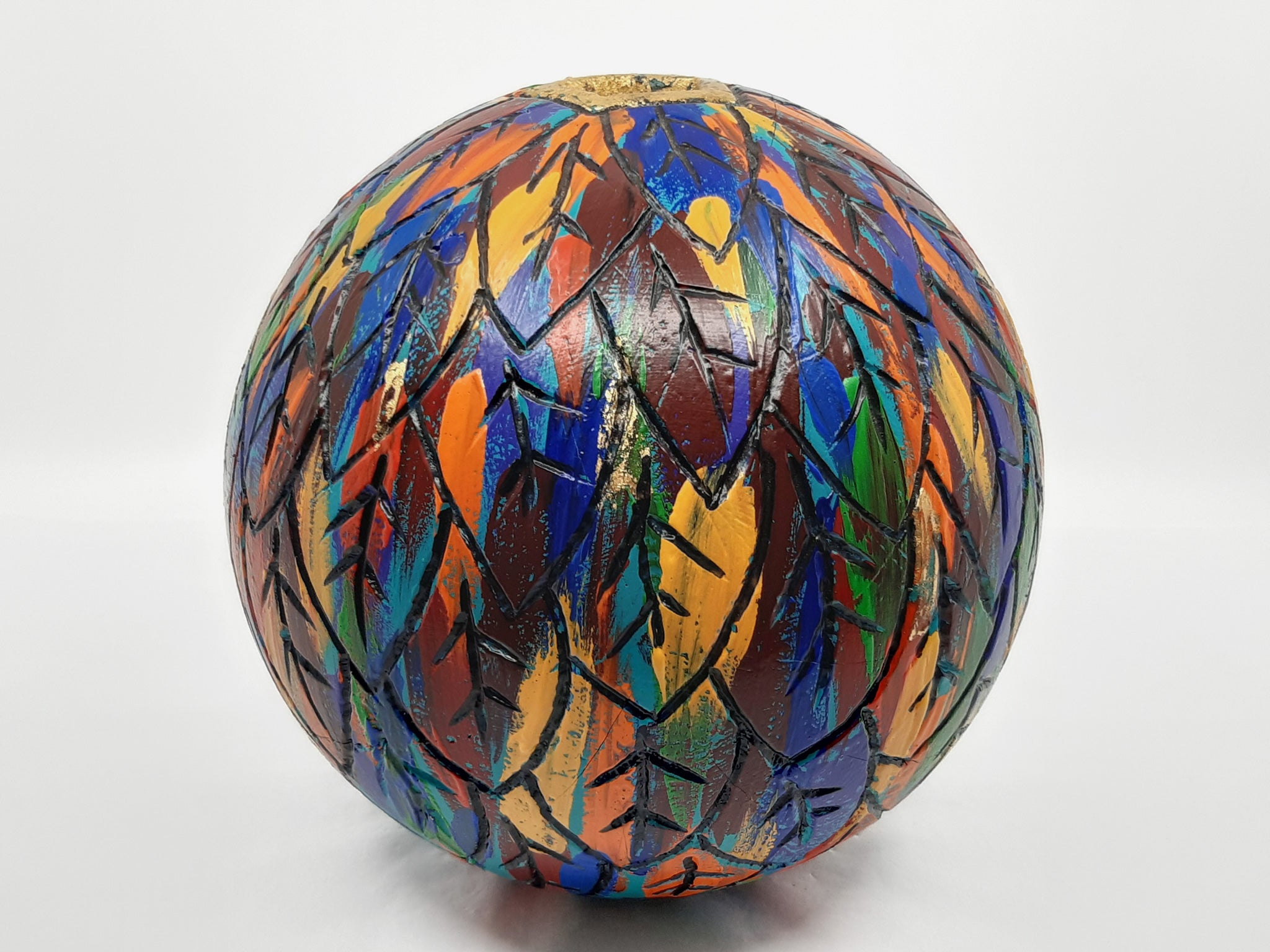 Carved & Painted 'Spring Series' Spheres